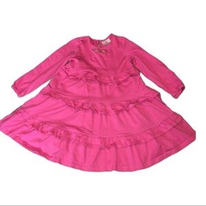 HANNA ANDERSSON Pink Long Sleeve Ruffle Skirt Dress Size 100 / 4 US